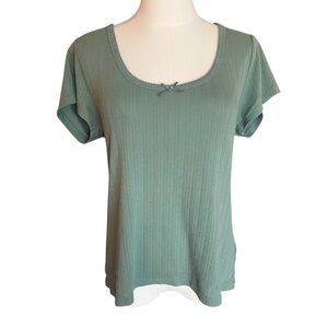 Old Navy Pointelle Bow Top